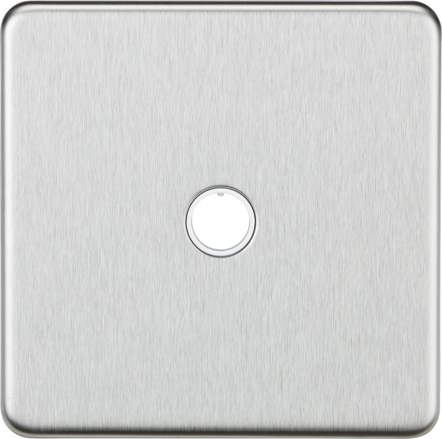 Knightsbridge 20A Flex Outlet Plate - Brushed Chrome