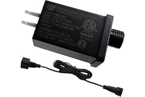 AIROADS Replacement Yard Inflatable Adapter,with Extension Cord 12V15W Class 2 Power Supply 60hz Waterproof Ip44 Low Voltage Transformer US Plug for Christmas Thanksgiving Inflatable String Light Decorations