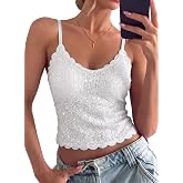 EVALESS Built in Bra Tank Tops for Women Sequin Sleeveless Shirts | Concert Date Night Outfits,Sparkly V Neck Adjustable Spaghetti Straps Going Out Top,Double Line,Fall Layer Clothing