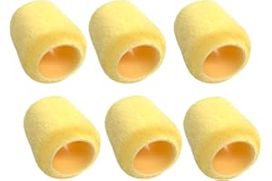 6 Pcs 3-Inch ALAZCO 3/8 Nap Polyester Small Paint Roller Refill Covers NO SHED Premium for Indoor Outdoor Projects Painting Trims Cabinets Furniture Doors Walls Edges Corners