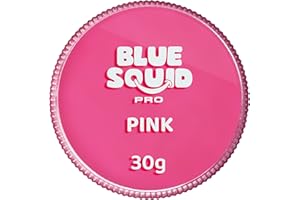 Blue Squid PRO Face Paint - Classic Pink (30gm), Professional Water Based Single Cake Face & Body Paint Makeup Supplies for Adults Kids Halloween Facepaint SFX Water Activated Face Painting Non Toxic