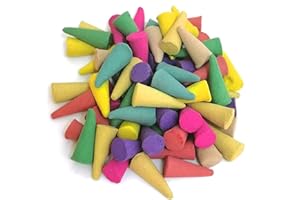 Backflow Incense Cones Backflows Scents Small Natural Sandalwood, Multicolor 110 Pack