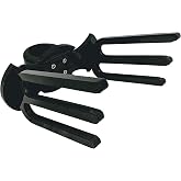 Krypt Towers Universal Swivel Wakeboard Tower Rack - Black 6061 Aluminum, Fits 2 Boards, Boat Tower Accessories, Secure Bungee, Rubber Inserts, Adjustable Clamp Sizes 1.75"&ndash;2.5"