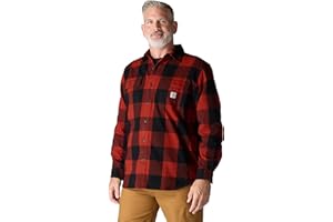 Carhartt Men’s Loose Fit Heavyweight Flannel Long-Sleeve Plaid Shirt