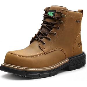 SK Men's Composite Toe Work Boots, Waterproof Construction Safety Shoes | Composite Toe, ASTM F2413-24, Waterproof, Heavy Dut