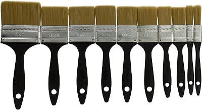 CORAL Value Synthetic Paint Brushes 10 Piece Set Walls Ceilings Laying Off
