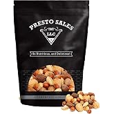 Presto Sales Mixed Nuts in Shell 16 oz | Brazil Nuts, Hazelnuts, Walnuts, Almonds and Pecan | Raw, Fresh, High Protein, All Natural Nuts Mix | Packed in 1 lb Resealable Pouch Bag