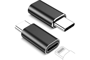 NZGEY for Lightning Female to USB C Male Adapter 2 Pack,Support 60W PD Fast Charging & Transfer Data, USB C to Lightning Adapter for iPhone 15 Pro Max Plus,Samsung,for iPad (Not for Audio/OTG), Black