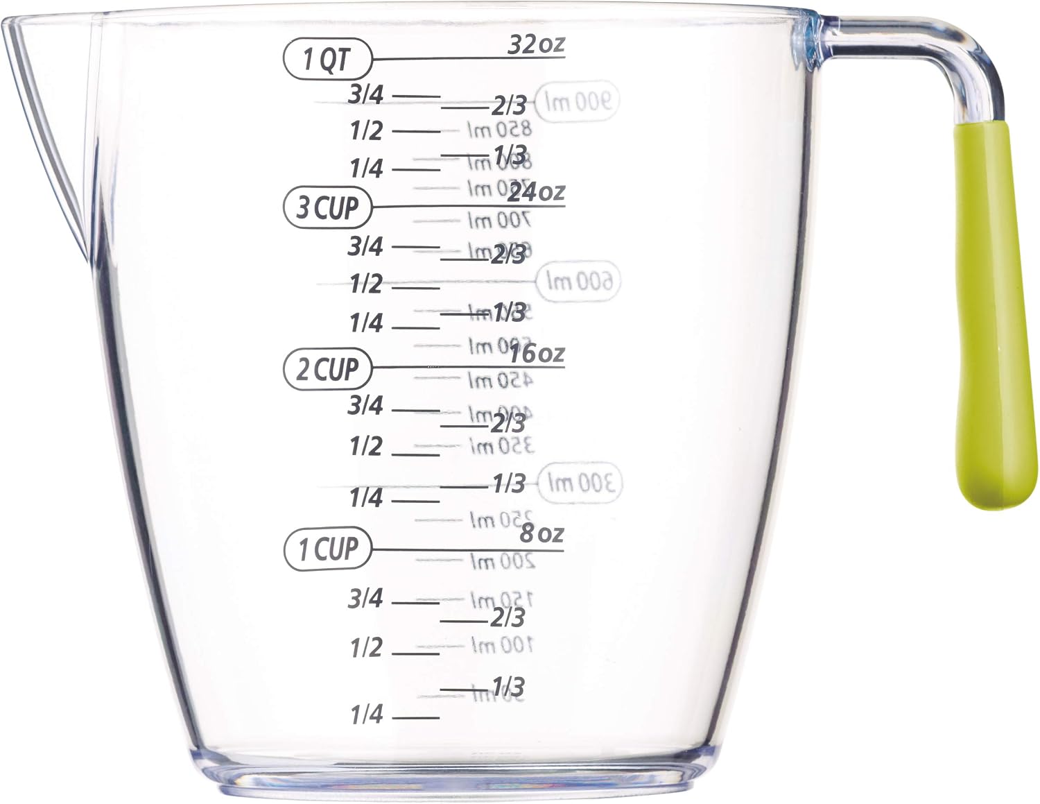 Kitchen Craft Colourworks Lot De 3 Verres Doseurs Acrylique – 200/400/900 Ml – Empilables Prise Souple