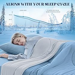 FineMay Cooling Comforter King Size, Double-Sided