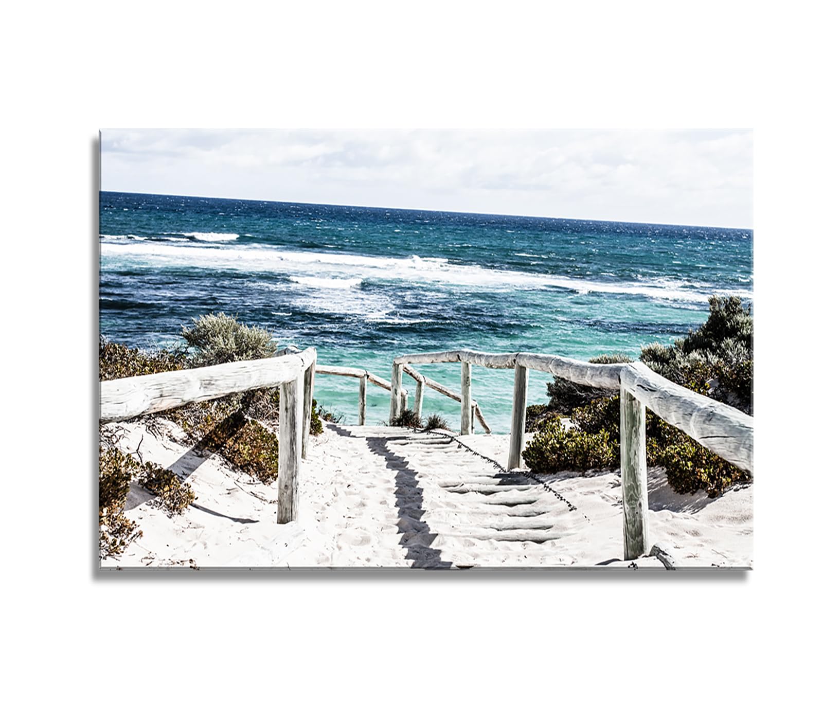 Photo 1 of DZL Art S74281 Rottnest Island Beach Seascape Painting Sea Nature Pictures Wall Art Canvas Prints Painting Ready to Hang for Living Room Bedroom Decor Office Wall Decor Home Decoration