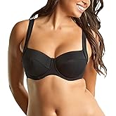 Panache Women's Olivia Gingham Wired Bikini Top Non-Padded Full Cup Supportive Fit