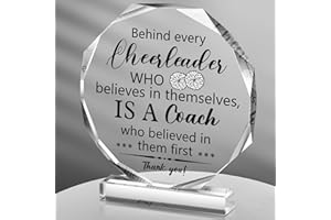 Panelee Thank You Gifts for Women Men Acrylic Appreciation Gift Inspirational Gift Office Coworker Gifts Farewell Gift Acrylic Sign Table Decor for Home(Cheerleader)