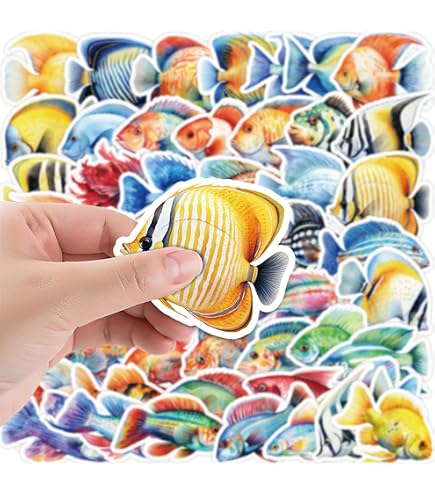 Lustige Fisch-Aufkleber Set – Wasserdichte Vinyl-Aufkleber Für Flaschen, Laptop & Mehr