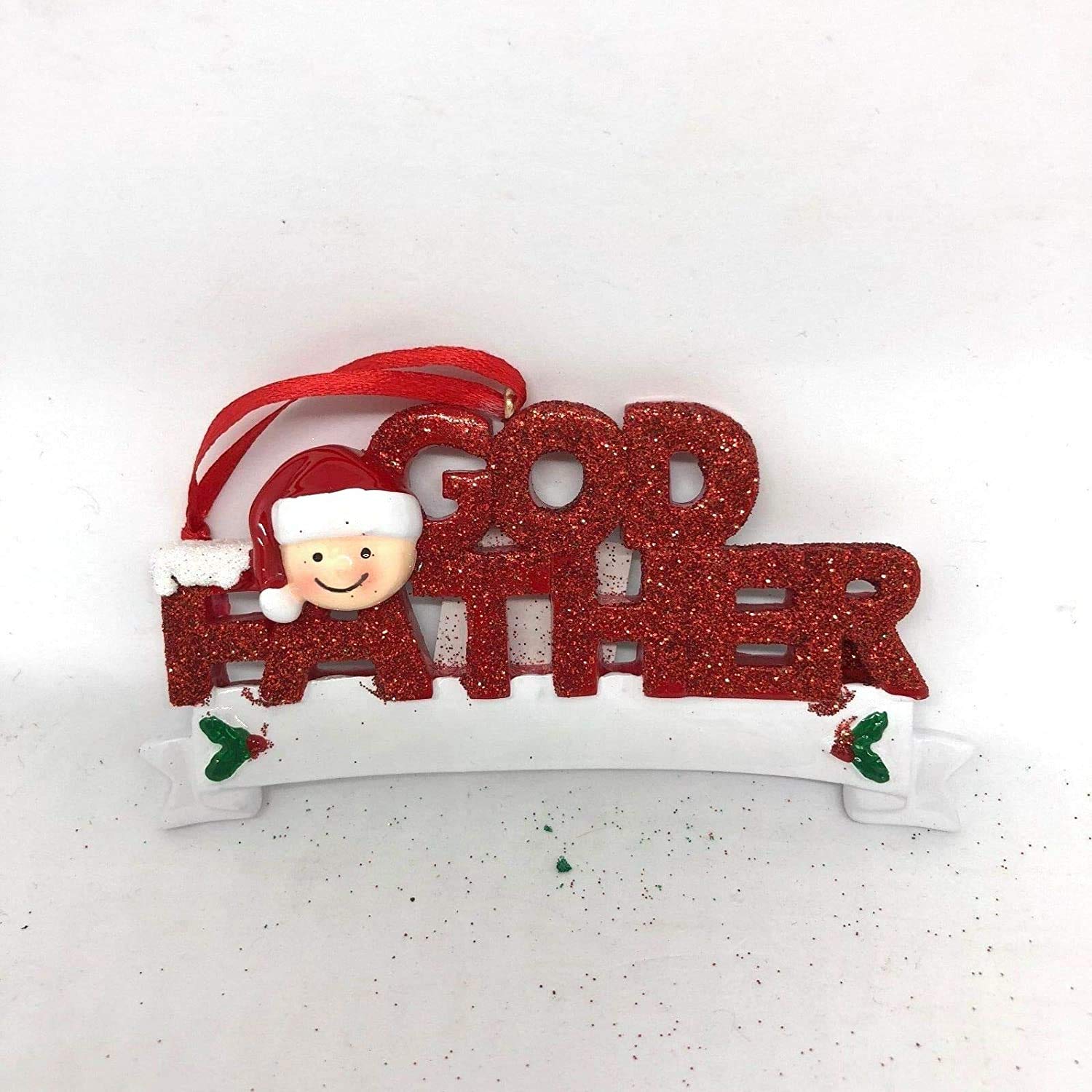 Personalise Your Own Resin Christmas Tree Hanging Decorations - God Father