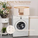 efluky 60L Foldable Bamboo Laundry Basket Collapsible Storage view 5