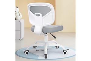 Primy Kids Desk Chair, Pink Study Chair for Boys Girls with Height Adjustable, Swivel Mesh Task Student Chairs for 4-12, Growing Teen Office Chair for Home/School/Office(Gray)