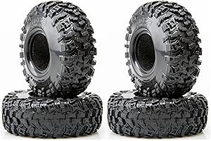 RHINOESC RHINORC MOZA Wheel Tires Super Sticky for 1/10 Crawler Rock Buggy TRX4 SCX10 Pro Gen8 VS4-10 FCX10 Pro and Sporty Class RC Tire (MOZA 1.9inch 4pcs)