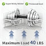 Menbyci 2 Pack Corner Shower Caddy with 8 Hooks Stainless Steel Adhesive Shelf view 4