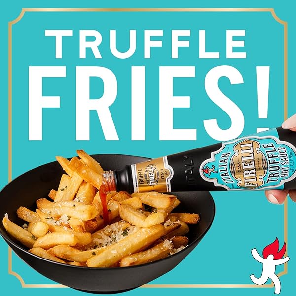 FIRELLI TRUFFLE HOT SAUCE | 5OZ BOTTLE (PACK OF 1) | ITALIAN HOT SAUCE PERFECT FOR TRUFFLE FRIES, SANDWICHES, PIZZA | GREAT FLAVOR, GLUTEN FREE, KETO, MADE IN ITALY WITH CALABRIAN CHILI PEPPERS