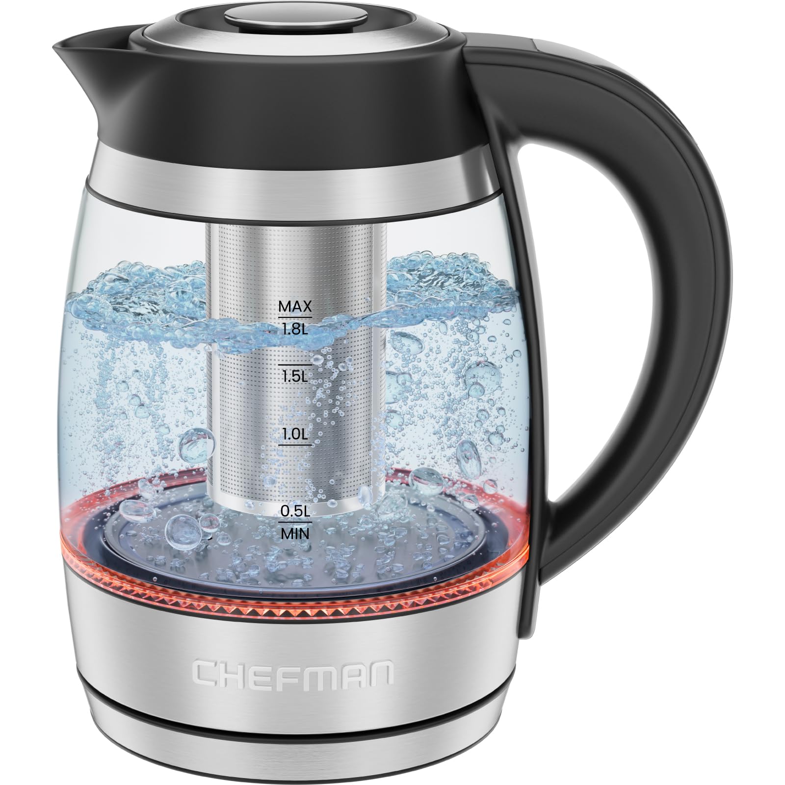 Photo 1 of 1.8L ELEC GLASS KETTLE DIGITAL WITH TEA INFUSER