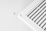 Awenta Plastic Air Vent Grille Cover 150x150mm White with Insect Grid view 3