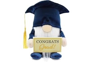 Attiigny 2024 Handmade Graduation Gifts Gnome Plush,Tiered Tray Grad Tomte Doll Figurines Swedish Ornaments,Party Decoration Stuffed Gnome Present for Teachers, Students(Blue)