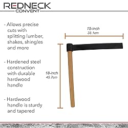 Shingle Froe Tool, 15in Splitting Froe Blade with