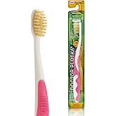 MOUTHWATCHERS Soft Flossing Toothbrushes for Kids, Pink, Ultra Clean Manual Toothbrush for Sensitive Teeth & Gums, by Dr. Plotka