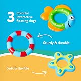 Nuby Octopus Floating Bath Toy Sensory Development 3 Rings Included view 6
