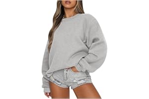slqdgmryz Crewneck Sweatshirts Women Fall Oversized Sweatshirt Preppy Loose Fit Cute Hoodies Y2K Comfy Fleece Pullover