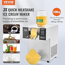 VEVOR Commercial Snowflake Ice Machine, 397LBS/24H