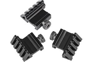 Marmot 45 Degree Rail Mount 4 Slots Picatinny Weaver Rail for Flashlights Laser Red Dot Sight Optics,3 Units in Pack