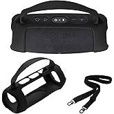 AZTOPA Silicone Case for Charge 5 Wi-Fi Portable Wireless Speaker, Protective Cover Compatible with JBL Charge 5 Bluetooth Speaker (Black)