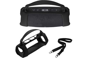 AZTOPA Silicone Case for Charge 5 Wi-Fi Portable Wireless Speaker, Protective Cover Compatible with JBL Charge 5 Bluetooth Speaker (Black)