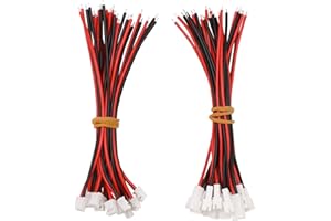 smseace 30PCS JST ph2.0 Connector Female and Male jst ph2.0 Wire Cables 100mm jst ph 2.0 Connector kit