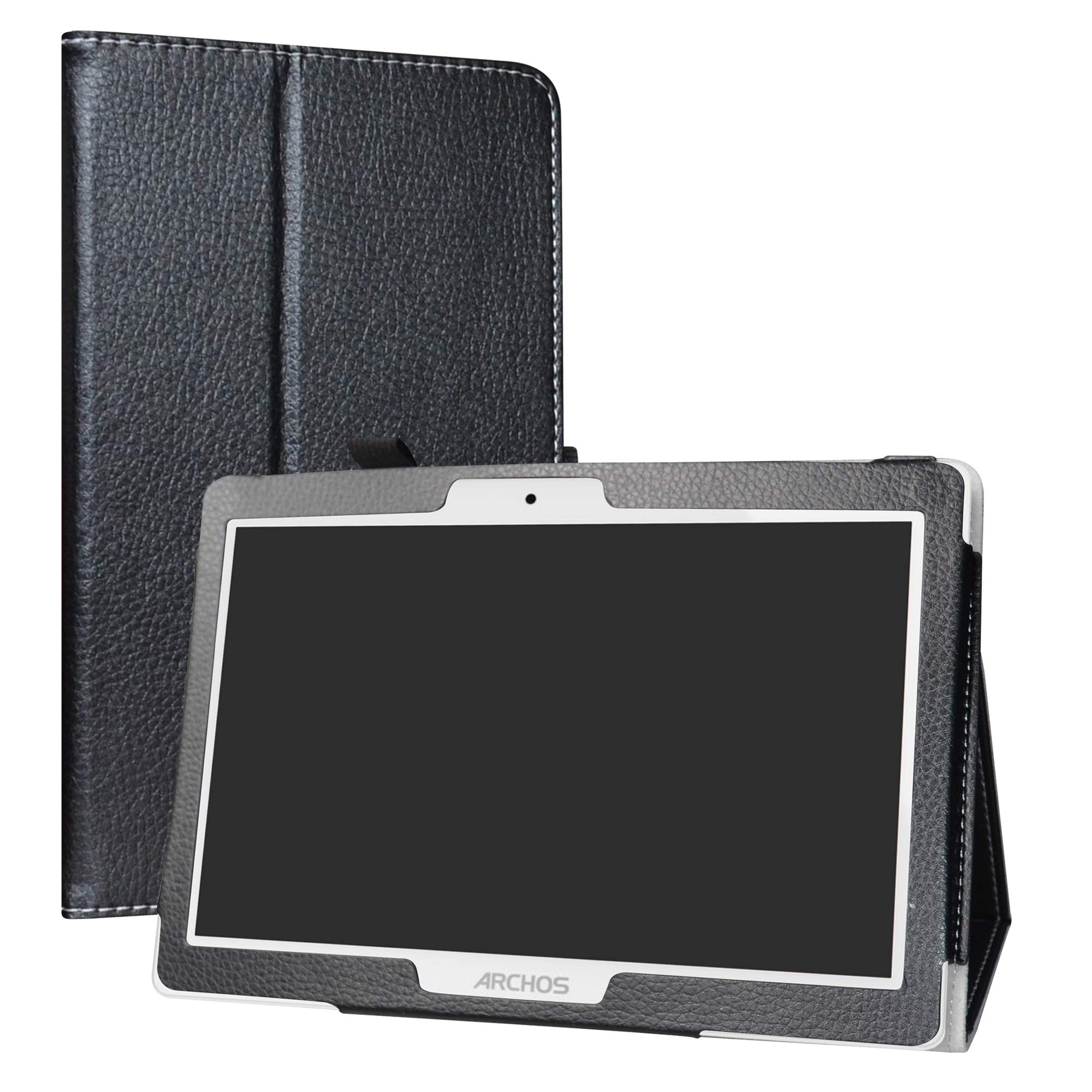 Archos 101 Oxygen Case,LiuShan PU Leather Slim Folding Stand Cover for 10.1" Archos 101 Oxygen 4G Android Tablet,Black