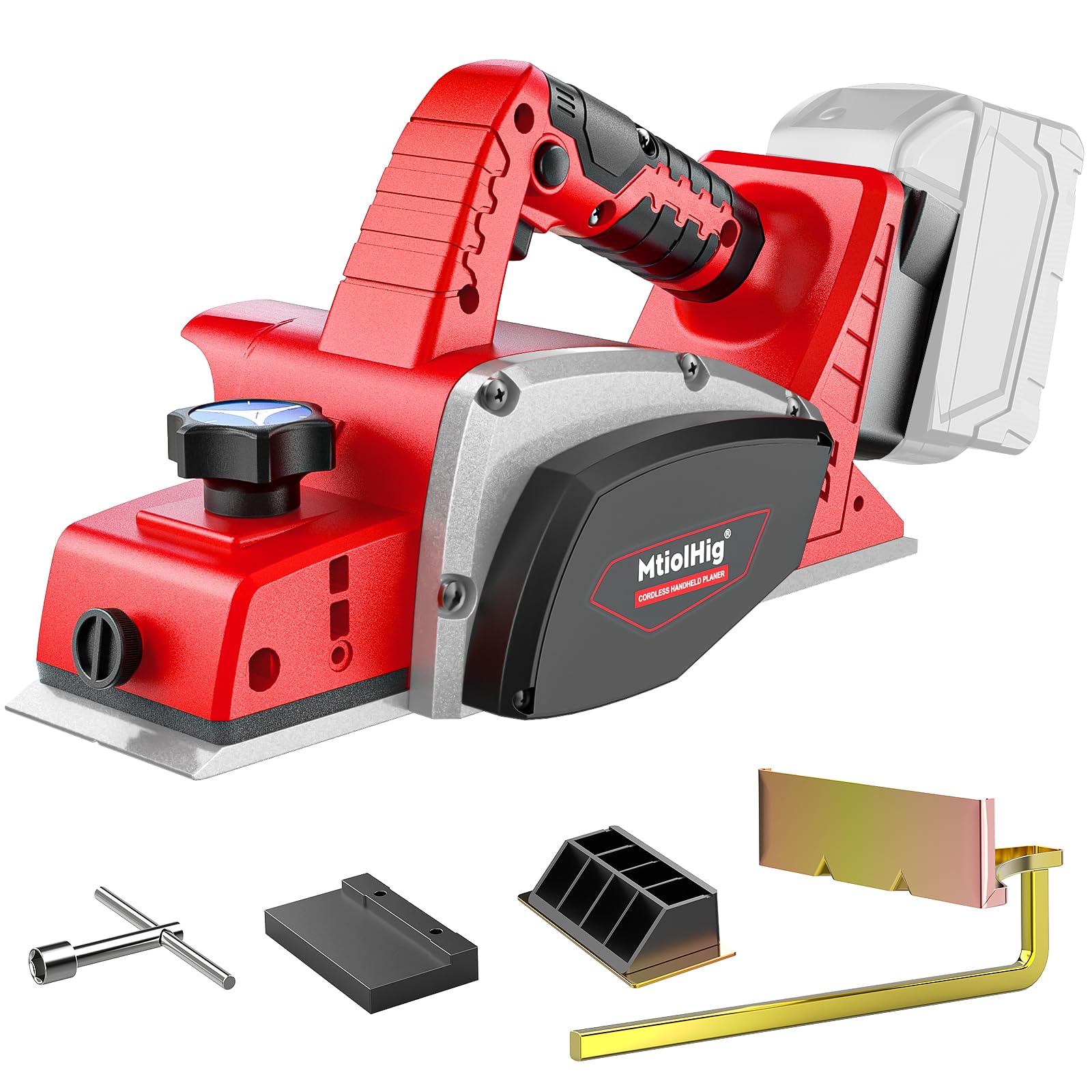 Photo 1 of Cordless Electric Hand Planer: 3-1/4-Inch Handheld Planer Compatible with Milwaukee Battery (No Battery) - 15000 RPM Power Wood Planer for Woodworking, Carpentry