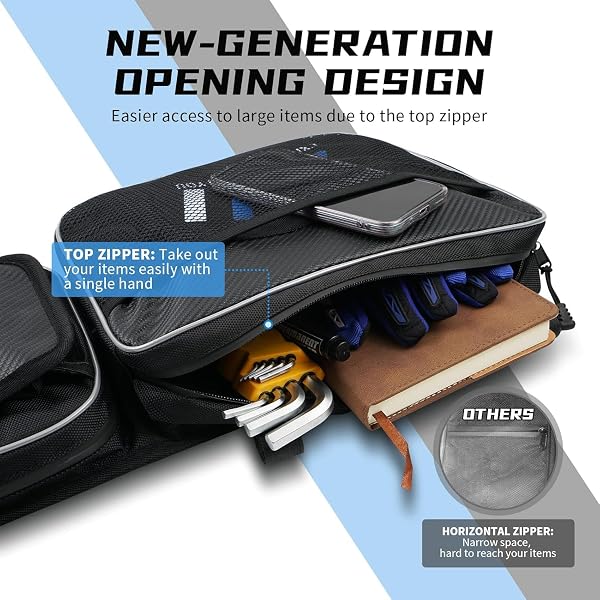 NICECNC WATERPROOF X3 SIDE DOOR BAGS BLUE WITH DOUBLE SIDE ANTI-IMPACT COTTON, COMPATIBLE WITH CAN AM MAVERICK X3 X MR/RS TURBO R 2017 2018 2019 2020 2021 2022 2023, SEE FITMENTS