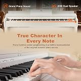 Artist Hand 88 Key Digital Piano Hammer Action with Stand White view 6