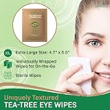 NOVEHA Tea Tree Coconut Oil Eyelid Lash Wipes 60 Count Demodex Blepharitis Itchy view 5