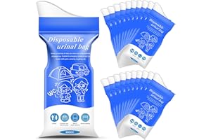 Moodooy Emergency Portable Urine Bag, 20pcs Travel Urinal Bag, Disposable Urine Bag can be Used for Emergency Situations Such as Traffic Jams, Vomiting, Camping, etc. Unisex Urinal Bag.