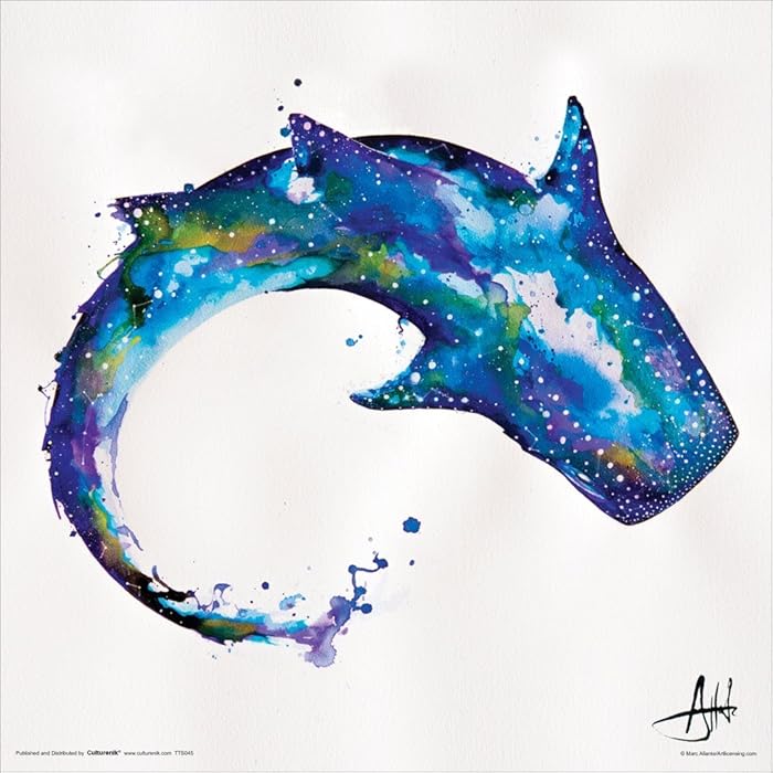 Marc Allante Whale Shark Modern Contemporary Animal Decorative Art Print (Unframed 12x12 Poster)