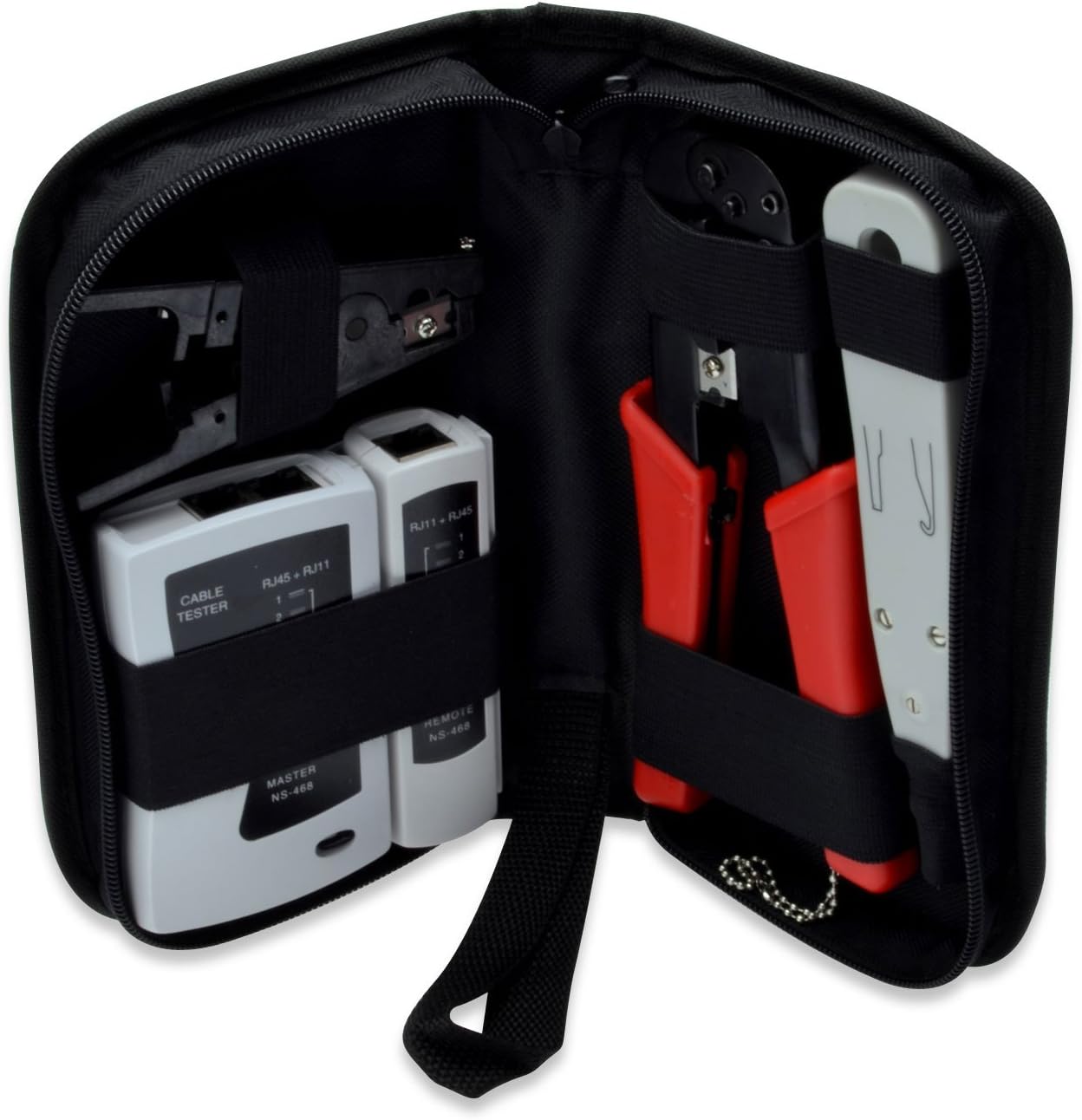 DIGITUS LAN Network Tool Set - Network Tester - Crimp Pliers - Cutting & Stripping Tool - LSA Insertion Tool - Image 4