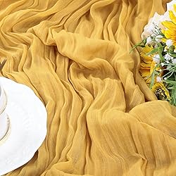 Socomi Cheesecloth Table Runner 10ft Gauze Boho