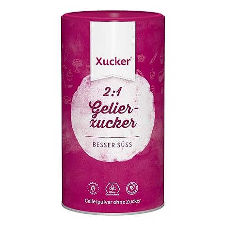 Xucker Gelier Xucker 1kg kalorienreduzierte 2:1 Gelierzucker Alernative - aus Xylit - Birkenzucker - aus Frankreich, zuckerfr