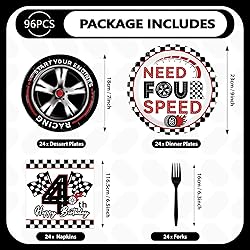 96 Pcs Need Four Speed Birthday Decorations