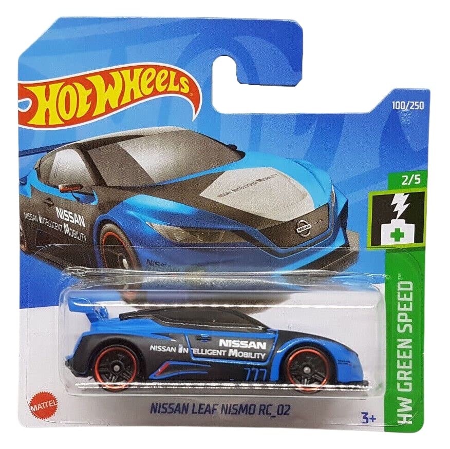 Hot Wheels - Nissan Leaf Nismo RC-02 - HW Green Speed 2/5 - HCX89 - Short Card - Blue - Mattel 2022
