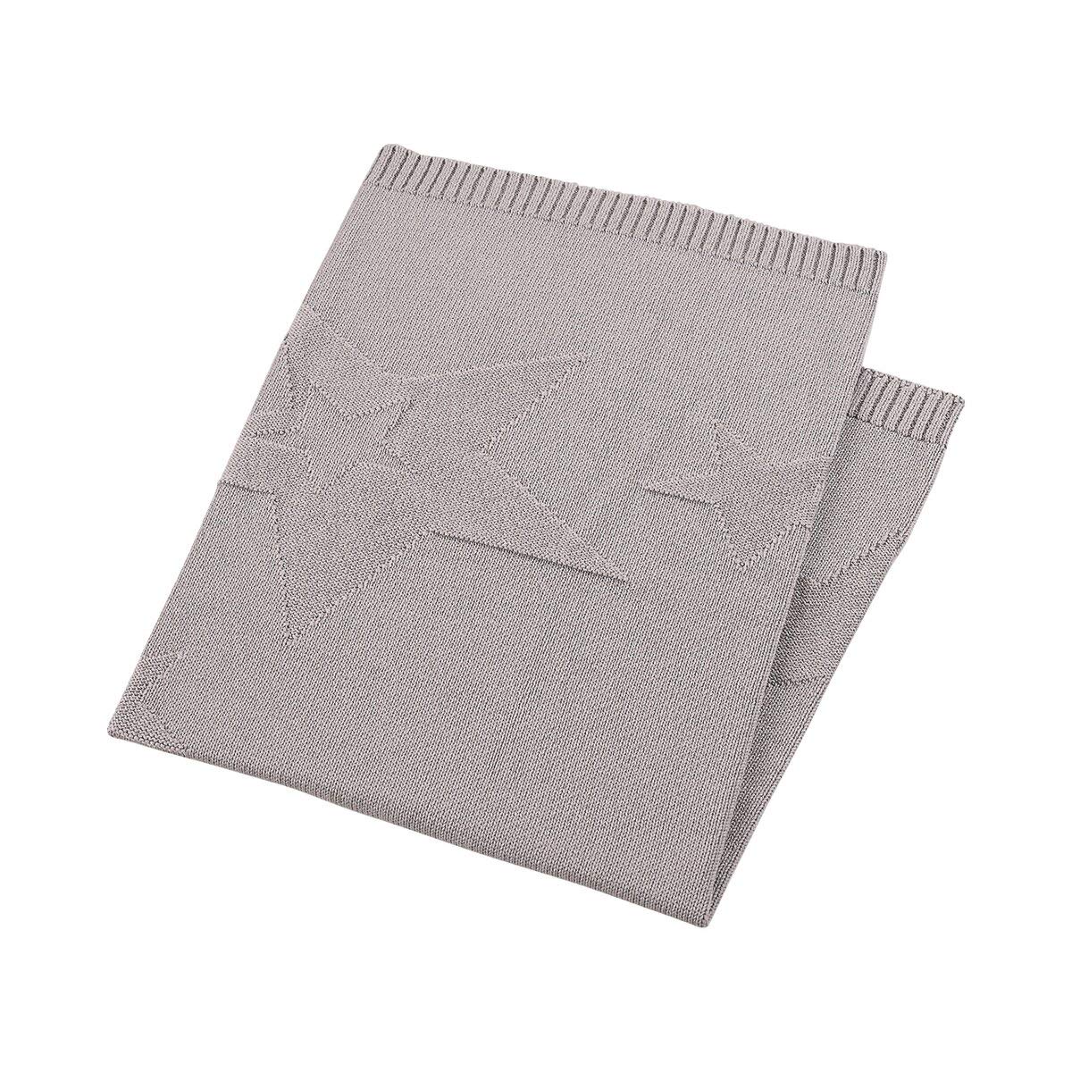 Sterntaler Knitted cuddle blanket Baylee, Age: For babies from birth or older, 75 x 90 cm, Grau