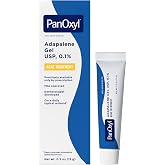 PanOxyl Adapalene 0.1% Leave-On Gel, Retinoid Gel Acne Treatment, 30-Day Supply, Acne Prone Skin, Oil, Fragrance, and Paraben Free, 0.5 oz